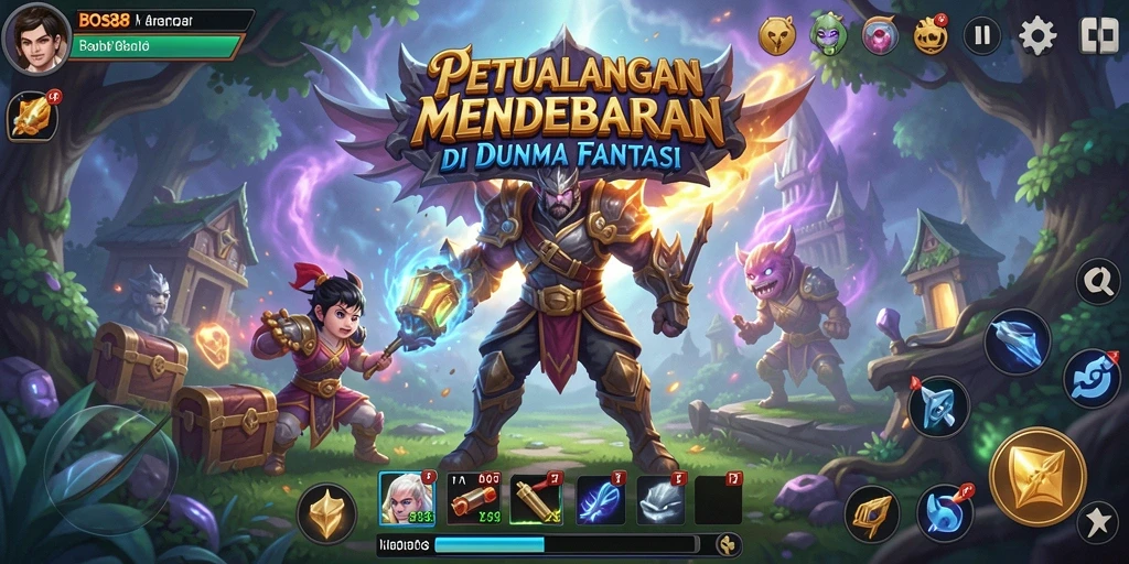 Tampilan gameplay petualangan seru di BOS88 dengan grafis berkualitas tinggi.