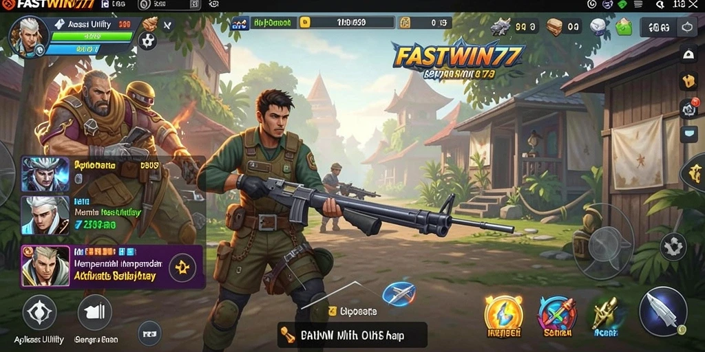 Tampilan antarmuka FASTWIN77 yang sederhana dan fungsional.