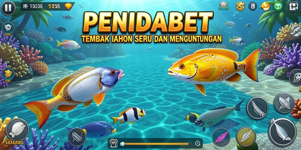 Tampilan gameplay Tembak Ikan yang menarik dan menyenangkan di PENIDABET.