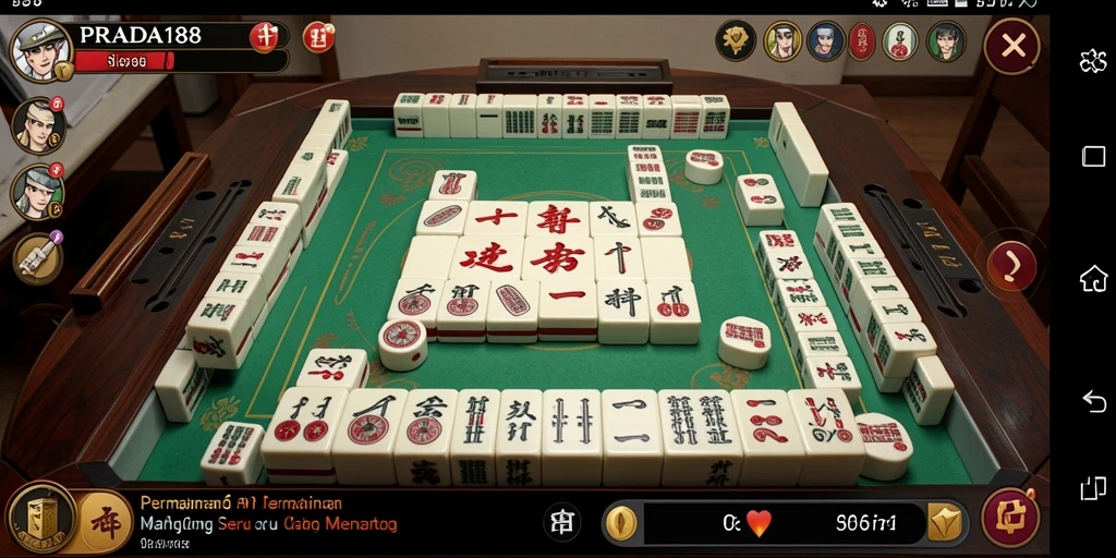 Screenshot permainan PRADA188 menampilkan aksi seru Mahjong.