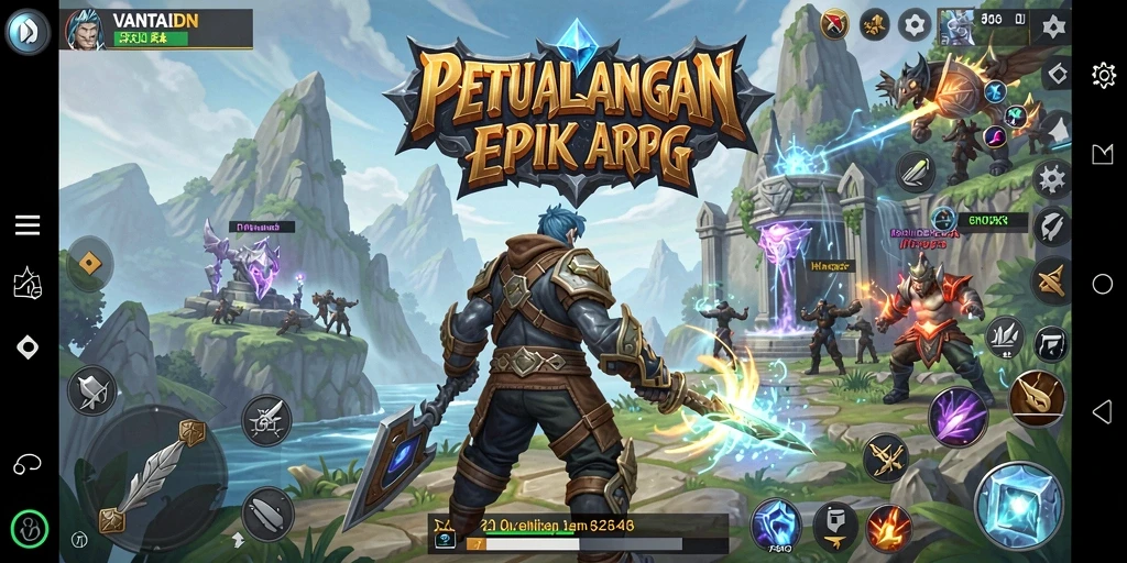 Tampilan gameplay ARPG yang epik dan mendebarkan di VANTAIDN.