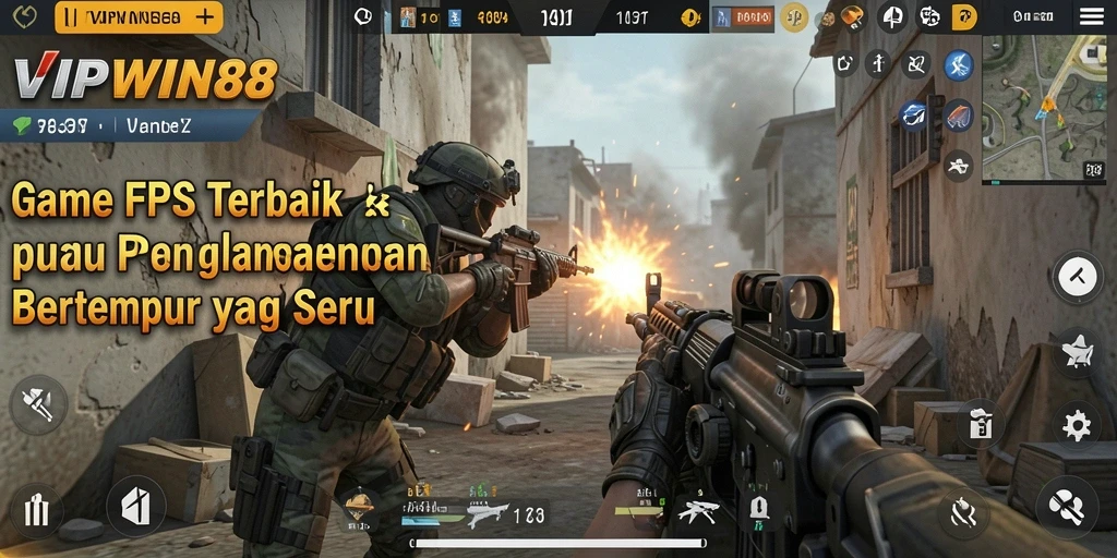 Tampilan gameplay seru dari VIPWIN88 dengan aksi tembak-tembakan intens.